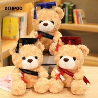 Ditipoo Gấu Bông Dễ Thương Quà Tặng Đặc Biệt Tốt Nghiệp Quà Tặng Cho Trẻ Em Gối Cử Nhân Mũ Gấu