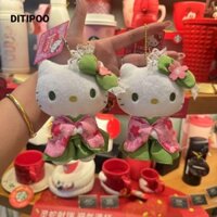 Ditipoo Sang Trọng Hello Kitty Pendent, Móc Khóa Mèo Con Sanrio Matcha, Túi Mềm Nhồi Bông Kawaii Phụ Kiện Túi Mặt Dây Chuyền Quà Tặng