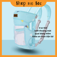 Địu 4 tư thế cho bé sơ sinh đa năng gọn nhẹ, đai địu em bé đi xe máy an toàn chất lượng lưới thoáng mát mesocshop