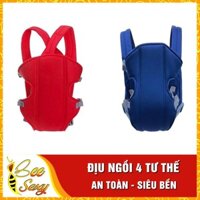 Địu 4 Tư Thế Cho Em Bé (2 Màu: Xanh Than- Đỏ)