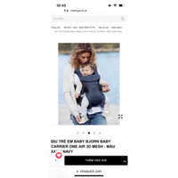 Địu Baby Bjorn One Air Used