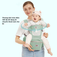 Địu Cho Bé Sơ Sinh Chống Gù Với Nhiều Tư Thế Trợ Lực Gọn Gàng Chất Liệu An Toàn Thoáng Khí Cho Bé Từ 0-36 tháng