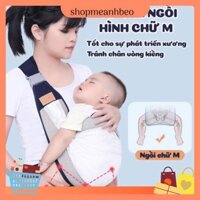 Địu  cho bé sơ sinh ,địu em bé nhiều tư thế vải lưới mềm mát gọn nhẹ dễ dàng sử dụng