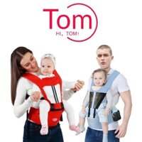 Địu Cho Bé Sơ Sinh,Địu Em Bé Chống Gù 4 Tư Thế Cho Trẻ Sơ Sinh,Có Đệm Ghế Ngồi,Chất Liệu Vải Cotton 4 Màu Sắc