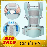 Địu em bé cao cấp có bệ ngồi để được đồ, đai địu trẻ em thoáng khí chất êm mềm dành cho trẻ từ 2 đến 36th dưới 20kg