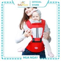 Địu em bé chống gù 4 tư thế cho trẻ sơ sinh, Đai địu em bé đi xe máy, Có đệm ghế ngồi, chất liệu vải cotton 4 màu sắc