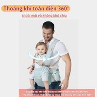 Địu em bé chống gù cho bé 0-36 tháng, địu em bé sơ sinh có đỡ cổ đa năng gọn nhẹ, đai địu trợ lực cho em bé đi xe máy