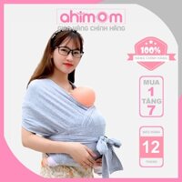 Địu em bé - địu vải cho bé sơ sinh có khóa điều chỉnh size và đai trợ lực - Ahimom