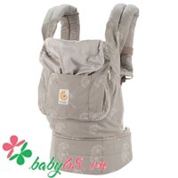 Địu em bé Organic Baby Carrier màu trắng xám