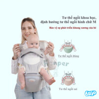Địu em bé sơ sinh cao cấp, địu ngồi cho bé chính hãng Honper điều chỉnh 9 tư thế Briovietnam