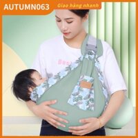 Địu Em Bé Sơ Sinh Có Đỡ Cổ, Đai địu vải cho em bé sơ sinh Địu 4 Tư thế có đỡ cổ Autumn063