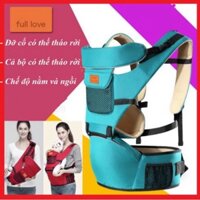 địu em bé sơ sinh và khi đã ngồi được. Có che nắng, đỡ cổ cho bé Babyjoy Mart