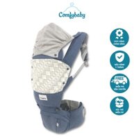 Địu ngồi trẻ em cao cấp Air mesh - siêu mềm thoáng khí 4 tư thế Comfybaby HC003 cho bé từ sơ sinh có mũ  - Diệp Anh Baby