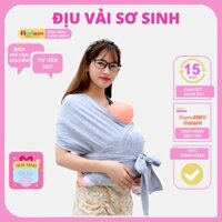 Địu vải em bé Moby - địu cho bé 0-2 tuổi có khóa điều chỉnh size và đai trợ lực - MobyMart