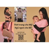 Địu vải em bé sling- Không kèm Đai địu Cao Cấp 2Em ngủ ngon - chỉnh Size - 0-24 tháng mềm mại, thoáng khí, co giãn