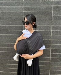 Địu vải lưới cho bé – Địu em bé Jumy màu đen