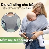 Địu vải sling cho bé, Địu vải em bé, Đai Địu Vải Đa Năng Cho Bé Sơ Sinh, Cho Bé Từ 0 Đến 24 Tháng Tuổi