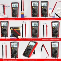 Divinehi4  DM9205A Đồng hồ vạn năng kỹ thuật số có độ chính xác cao AC / DC Transistor Tester Điện NCV Test Meter Chuyên nghiệp Analog Multimetro Đẹp