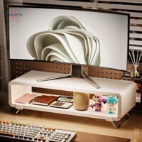 Divinehi4  Giá đỡ màn hình máy tính Giá đỡ màn hình PC có thể gập lại với đèn khí quyển Bộ sắp xếp lưu trữ máy tính để bàn cho bàn phím máy tính xách tay Đẹp