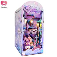 Diy Bộ Đồ Chơi Lắp Ráp Kệ Sách 3d Bằng Gỗ Có Đèn led Trang Trí Nhà Búp Bê shopskc8718