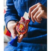 DIY / BỘ KIT Nguyên Liệu TỰ THÊU 2024 TÚI THƠM ước nguyện - Cầu An - túi thơm treo ô tô - ZEN Handmade