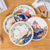 DIY - bộ KIT thêu tay phong cảnh cho người mới bắt đầu