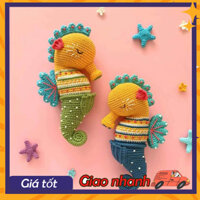 DIY gói nguyên liệu tự làm móc khoá len móc thú chibi nhồi bông đáng yêu quà tặng handmade đan thỏ gấu Chip made