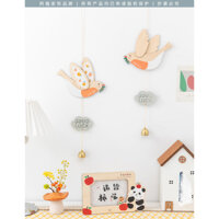 DIy lắp ghép gỗ-Chú chim hòa bình-trang trí nhà của- mô hình lắp ghép bồ câu tặng chuông, màu vẽ bạn tự làm-Necron decor