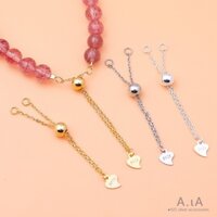 █diy゜ S925 Bạc●Chuỗi Hạt Silicone Bạc 925 Hình Trái Tim / Thánh Giá Có Thể Điều Chỉnh Dùng Để Làm Vòng Đeo Tay