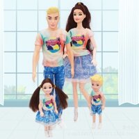 [diy] Set 4 Búp Bê Gia Đình 30cm 11 inch 1 / 6 Dễ Thương Xinh Xắn