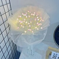 [DIY] SET TỰ LÀM Bó Hoa Tulip Đèn Led Phát Sáng Handmade Quà Lãng Mạn, Quà Tặng Người Yêu 20/10, Sinh Nhật 8/3 - Erashop