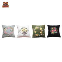 Diy Thêu Gối Trang Trí Họa Tiết Hoa Handmade Chữ Thập