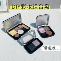 Diy Trang Điểm Kết Hợp Tấm Phấn Mắt Blush Platter Kết Hợp Miễn Phí Son Môi Gói Khay Trống Di Động Bảo Quản Hộp Trang Điểm