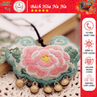 DIY tự làm Túi thơm May Mắn-KIT nguyên liệu Thêu tayt Omamori Mẫu Đơn Bình An-móc khóa thêu thủ công - Bách hóa Na Na