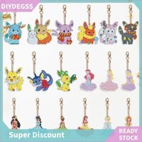 [diydegss.vn] Set 9 Móc Khóa Hình Công Chúa pokemon Hai Mặt Đính Kim Cương Nghệ Thuật Đặc Biệt