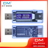 diymore Bộ sạc USB dòng điện và vôn kế đồng hồ đo dung lượng pin thời gian làm việc năng lượng máy dò năng lượng di động máy kiểm tra pin