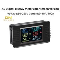 Diymore PZEM-022 Màn hình màu Máy kiểm tra công suất đa chức năng AC Ampe kế điện áp Đồng hồ đo công suất AC 80 ~ 260V 0-100A 22000W