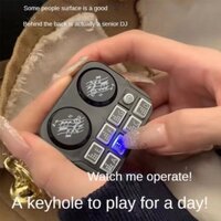 Dj Móc khóa ổ đĩa Móc khóa Sáng tạo Âm thanh phát sáng Mặt dây chuyền túi nhạc