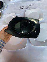 [DJFHS] Đĩa phíp vuông 4 size (trắng, đen, nâu) nhựa phíp melamine Việt Nhật 1210