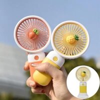 (DJMonkey) Quạt Mini Hình Trái Cây Dễ Thương, Quạt Cầm Tay Di Động. Để Bàn Quạt Sạc Usb Cho Mùa Hè Mini