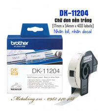 DK-11204, 17mm X 54mm X 400 Labels, Nhãn Bế, Giấy Decal