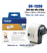 DK-11208, 38mm x 90mm x 400 labels, nhãn bế, giấy decal