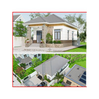 Dk214 7m6x13m3 Hồ Sơ Bản Vẽ Thiết Kế Nhà Cấp 4 Mái Nhật In Giấy A3, Đầy Đủ 3D Màu Và Kiến Trúc Nhà Đẹp Dakcun