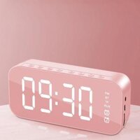 Dkestop Alarm Clock with HIFI Bluetooth Speaker, USB Chargers Port for Home Living Room Bedroom Kids Office , Large LED Display - Pink