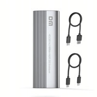 DM Dual Protocol M.2 NVME NGFF SSD Enclosure Case 10Gbps USB3.2 & Type-C Solid State Hard Disk Box HD1300