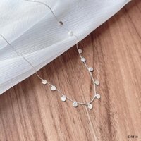 DM10 Dây Chuyền Bạc Mảnh Bạc Tròn Cá Tính Vy's Accessory (Mua một tặng một hộp đựng trang sức)