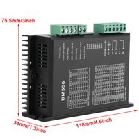 Dm556 2-Phase Stepper Motor Driver 42/57 Stepping Motor Controller 24V-50V Dc8 Level Output Current Step Steeper Motor Driver