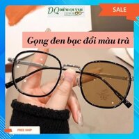 Dm8806 Gọng kính cận thời trang nam nữ đổi màu khi đi nắng chống Uv400 asx kèm bao da