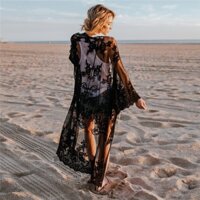 Dn0390 Pareo Beach Cape Ren Beach Cover Ups Cardigan Saida De Praia Tunic Beach Dress Bộ đồ tắm Plus Size Áo choàng De Plage Kimono