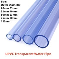 Dn15-dn80 UPVC ống nước trong suốt hóa chất Ống nhựa PVC thoát nước công nghiệp và cấp nước-1 / 2 Cái